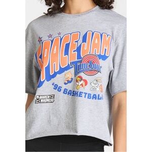 NWT Space Jam TuneSquad X NCAA Grey Graphic Tee Size XL Champion collab